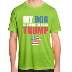 My Dog Is Smarter Than Your President Trump Funny Antigifttrump Gift Adult ChromaSoft Performance T-Shirt