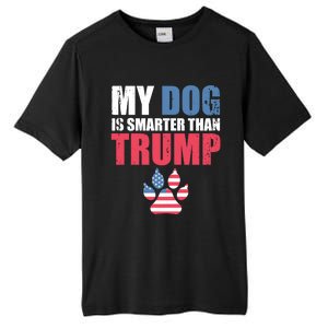 My Dog Is Smarter Than Your President Trump Funny Antigifttrump Gift Tall Fusion ChromaSoft Performance T-Shirt