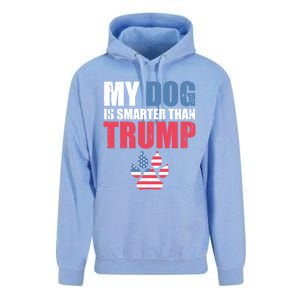 My Dog Is Smarter Than Your President Trump Funny Antigifttrump Gift Unisex Surf Hoodie