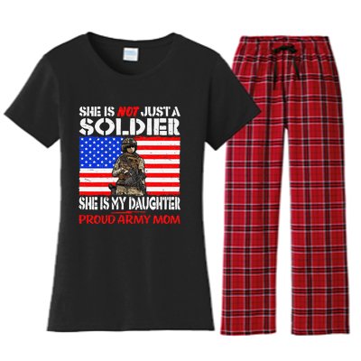 My Daughter Is A Soldier Proud Army Military Mother Gift Women's Flannel Pajama Set