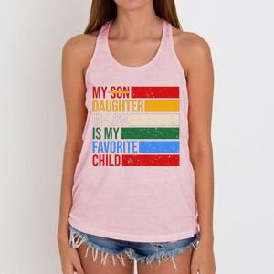 My Daughter In Law Is My Favorite Child Replaced Son Funny Women's Knotted Racerback Tank