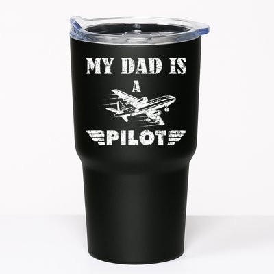 My Dad Is A Pilot Airplane Aviation Pilot's Aeroplane Tumbler