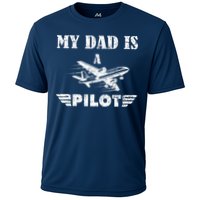 My Dad Is A Pilot Airplane Aviation Pilot's Aeroplane Cooling Performance Crew T-Shirt