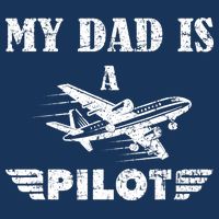 My Dad Is A Pilot Airplane Aviation Pilot's Aeroplane 16 in Basic Backpack