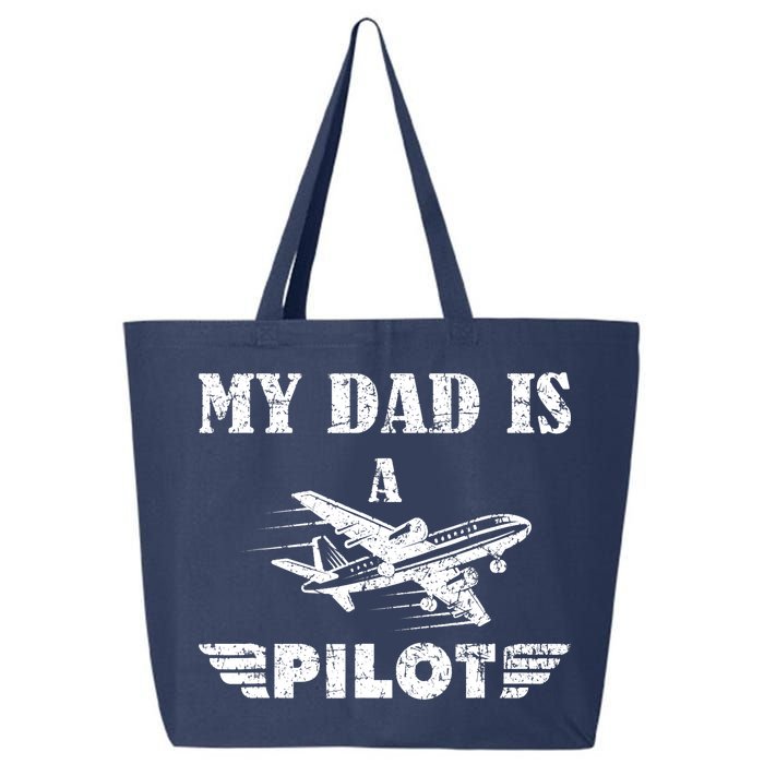 My Dad Is A Pilot Airplane Aviation Pilot's Aeroplane 25L Jumbo Tote