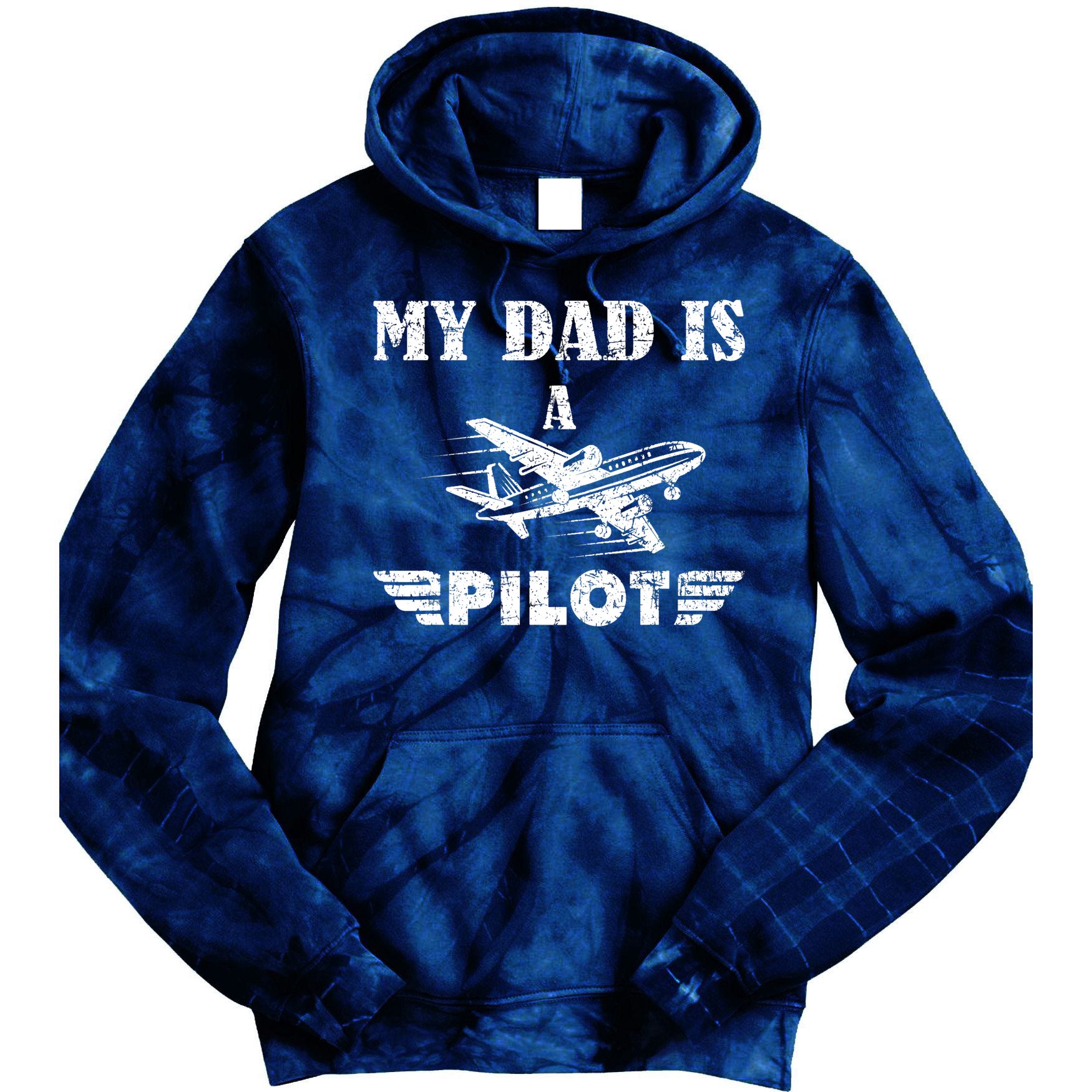 My Dad Is A Pilot Airplane Aviation Pilot's Aeroplane Tie Dye Hoodie