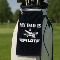 My Dad Is A Pilot Airplane Aviation Pilot's Aeroplane Golf Towel