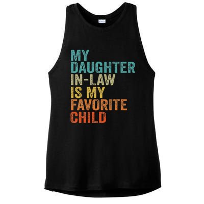 My Daughter In Law Is My Favorite Child Retro Vintage Ladies PosiCharge Tri-Blend Wicking Tank