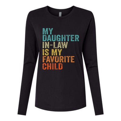 My Daughter In Law Is My Favorite Child Retro Vintage Womens Cotton Relaxed Long Sleeve T-Shirt