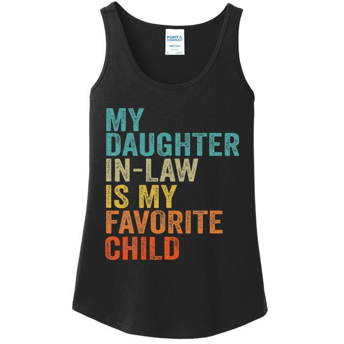 My Daughter In Law Is My Favorite Child Retro Vintage Ladies Essential Tank