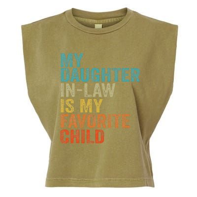 My Daughter In Law Is My Favorite Child Retro Vintage Garment-Dyed Women's Muscle Tee