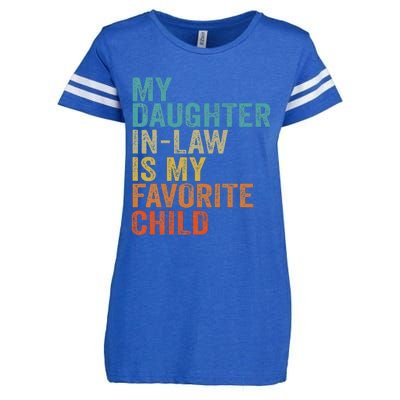 My Daughter In Law Is My Favorite Child Retro Vintage Enza Ladies Jersey Football T-Shirt