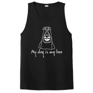 My Dog Is My Boo Funny Dog Owner Boo Ghost Lover Halloween Gift PosiCharge Competitor Tank