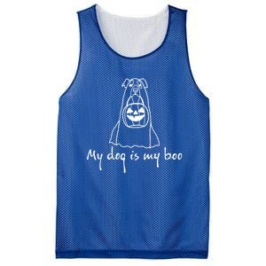 My Dog Is My Boo Funny Dog Owner Boo Ghost Lover Halloween Gift Mesh Reversible Basketball Jersey Tank