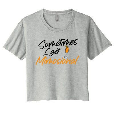 Mimosa Daytime Ing Brunch Sometimes I Get Mimosional Gift Women's Crop Top Tee