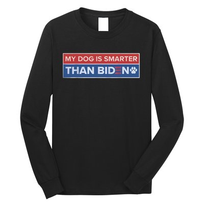 My Dog Is Smarter Than Biden Long Sleeve Shirt