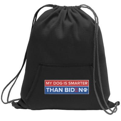 My Dog Is Smarter Than Biden Sweatshirt Cinch Pack Bag