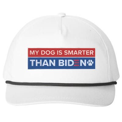 My Dog Is Smarter Than Biden Snapback Five-Panel Rope Hat