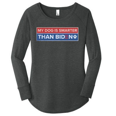 My Dog Is Smarter Than Biden Women's Perfect Tri Tunic Long Sleeve Shirt