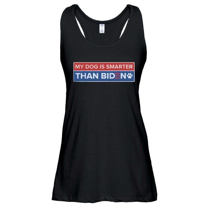 My Dog Is Smarter Than Biden Ladies Essential Flowy Tank