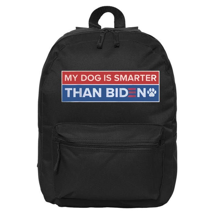 My Dog Is Smarter Than Biden 16 in Basic Backpack