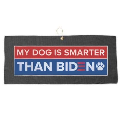 My Dog Is Smarter Than Biden Large Microfiber Waffle Golf Towel