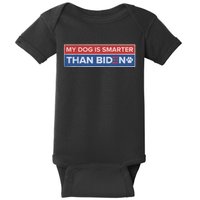 My Dog Is Smarter Than Biden Baby Bodysuit