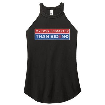 My Dog Is Smarter Than Biden Women's Perfect Tri Rocker Tank