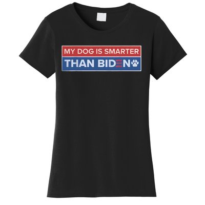 My Dog Is Smarter Than Biden Women's T-Shirt