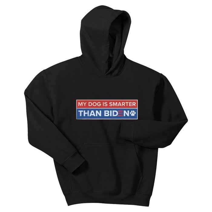 My Dog Is Smarter Than Biden Kids Hoodie