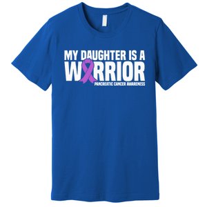 My Daughter Is A Warrior Pancreatic Cancer Awareness Gift Premium T-Shirt