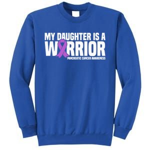 My Daughter Is A Warrior Pancreatic Cancer Awareness Gift Tall Sweatshirt