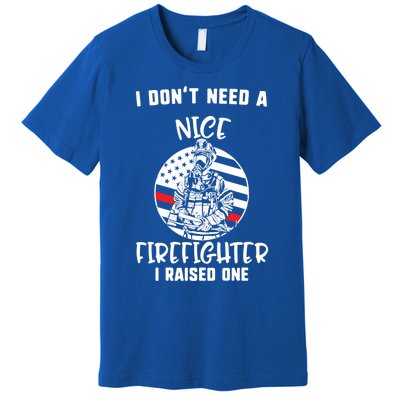 MotherS Day I DonT Need A Nice Firefighter I Raised One Meaningful Gift Premium T-Shirt