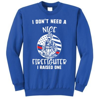 MotherS Day I DonT Need A Nice Firefighter I Raised One Meaningful Gift Tall Sweatshirt