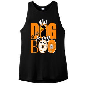 My Dog Is My Boo Funny Ghost Halloween Costume Dog Lover Gift Ladies PosiCharge Tri-Blend Wicking Tank