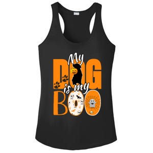 My Dog Is My Boo Funny Ghost Halloween Costume Dog Lover Gift Ladies PosiCharge Competitor Racerback Tank