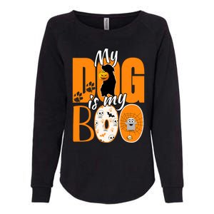 My Dog Is My Boo Funny Ghost Halloween Costume Dog Lover Gift Womens California Wash Sweatshirt