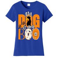 My Dog Is My Boo Funny Ghost Halloween Costume Dog Lover Gift Women's T-Shirt