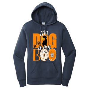 My Dog Is My Boo Funny Ghost Halloween Costume Dog Lover Gift Women's Pullover Hoodie