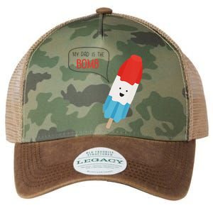 My Dad Is The Bomb Pop Funny Icecream Popsicle Summer Legacy Tie Dye Trucker Hat