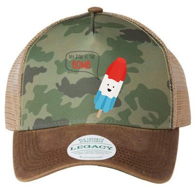 My Dad Is The Bomb Pop Funny Icecream Popsicle Summer Legacy Tie Dye Trucker Hat