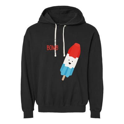 My Dad Is The Bomb Pop Funny Icecream Popsicle Summer Garment-Dyed Fleece Hoodie
