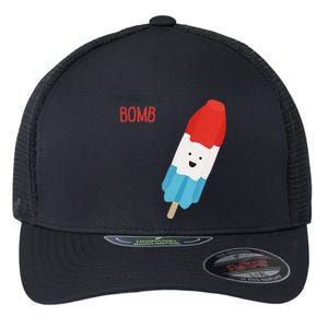 My Dad Is The Bomb Pop Funny Icecream Popsicle Summer Flexfit Unipanel Trucker Cap