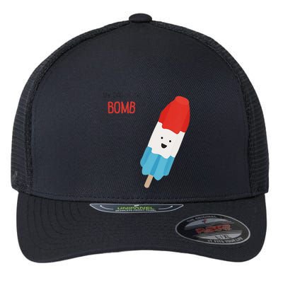 My Dad Is The Bomb Pop Funny Icecream Popsicle Summer Flexfit Unipanel Trucker Cap
