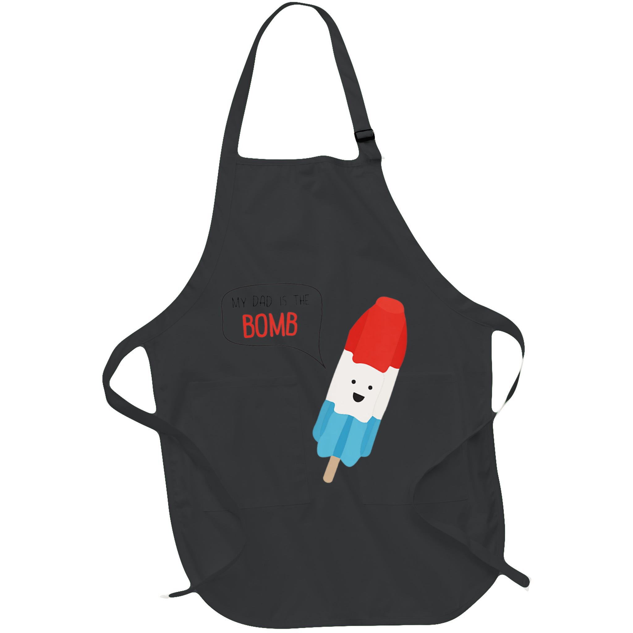 My Dad Is The Bomb Pop Funny Icecream Popsicle Summer Apron