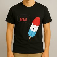 My Dad Is The Bomb Pop Funny Icecream Popsicle Summer T-Shirt