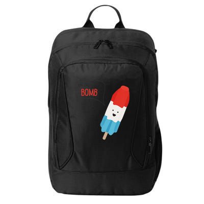 My Dad Is The Bomb Pop Funny Icecream Popsicle Summer City Backpack