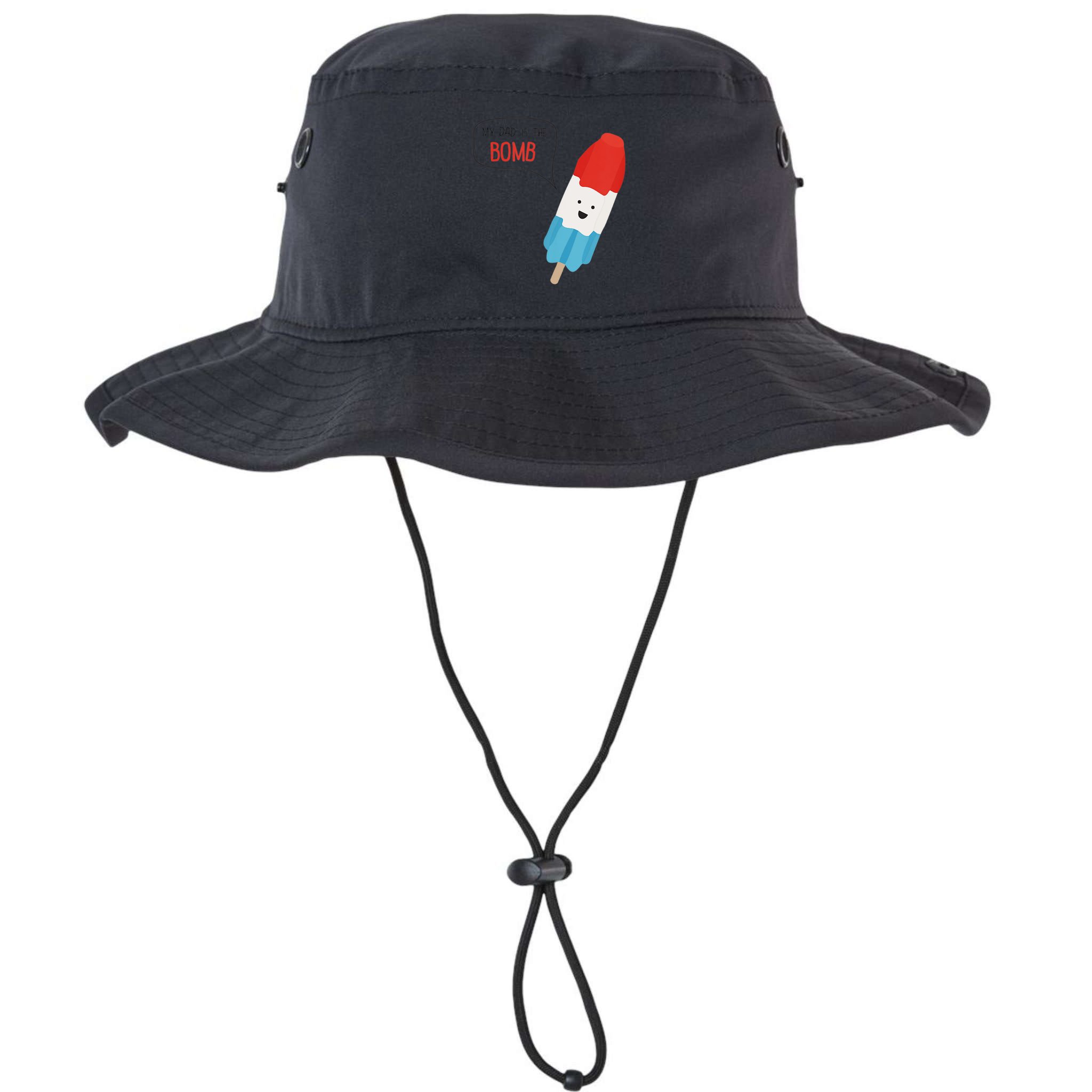 My Dad Is The Bomb Pop Funny Icecream Popsicle Summer Bucket Hat