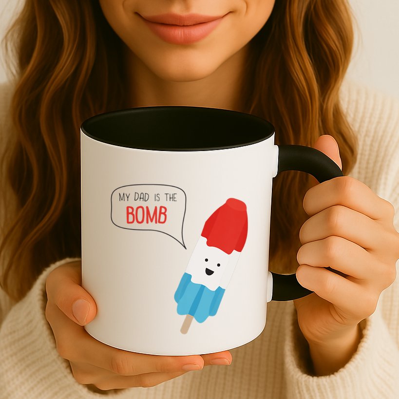 My Dad Is The Bomb Pop Funny Icecream Popsicle Summer Mug