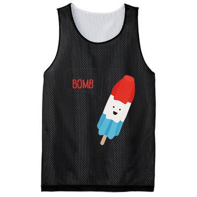 My Dad Is The Bomb Pop Funny Icecream Popsicle Summer Mesh Reversible Basketball Jersey Tank